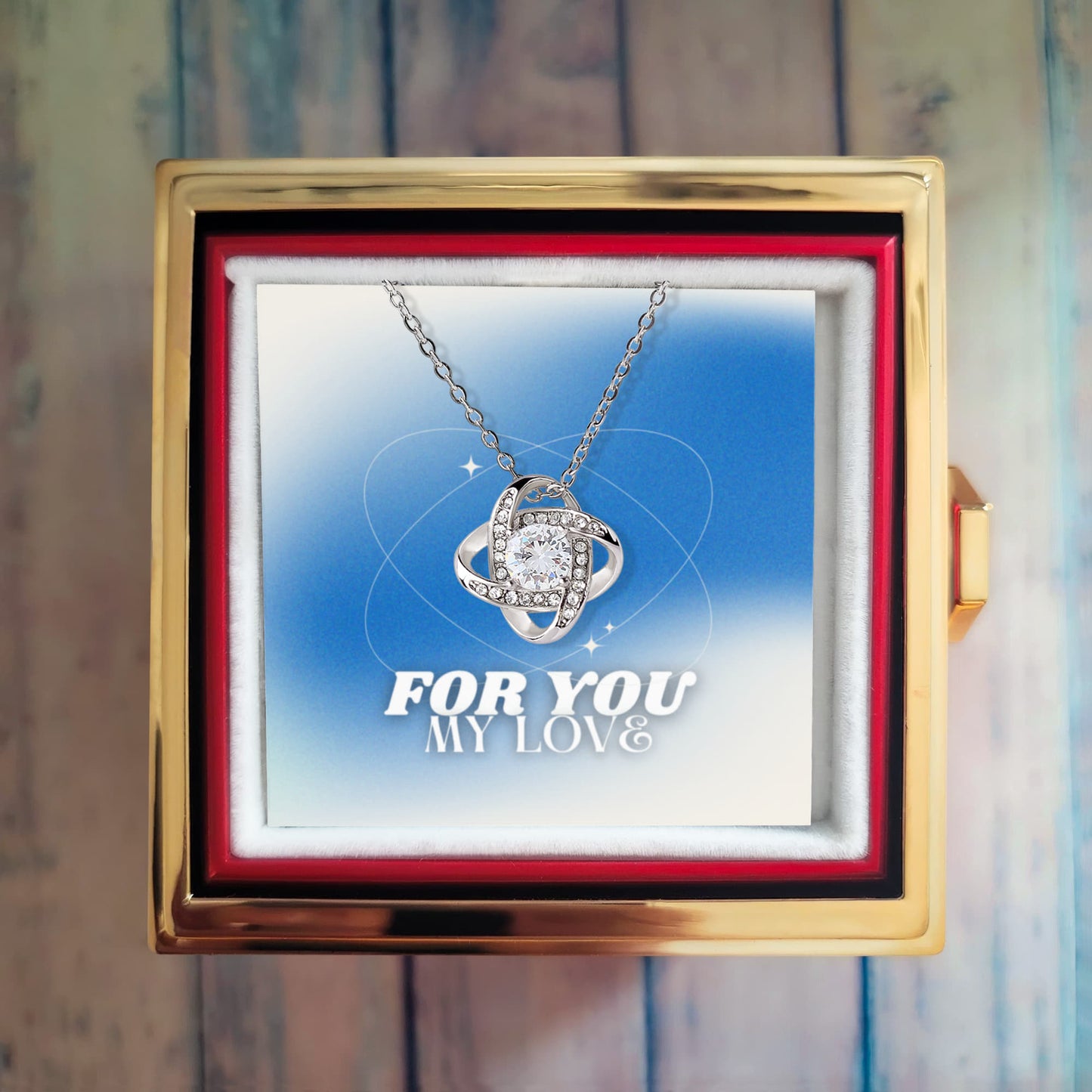 Love Knot with Rotating Rose Gift Box