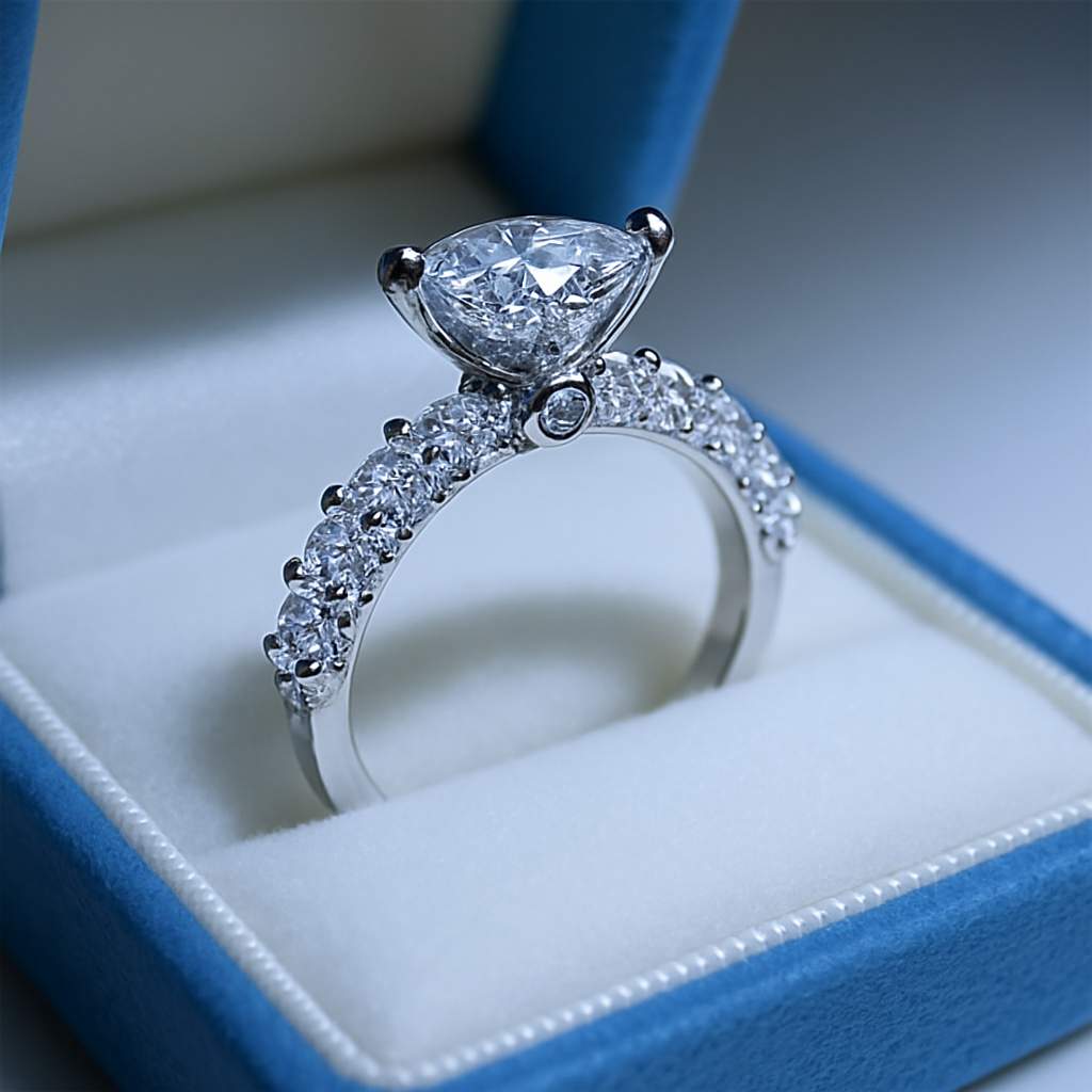 Aurelia™ – 2-Carat Platinum Moissanite Elegance Ring