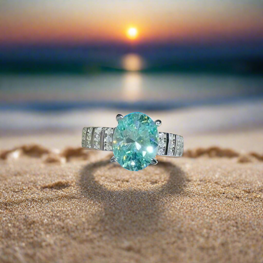 Celestia Grace™ – 2 Carat Platinum Plated Moissanite Ring