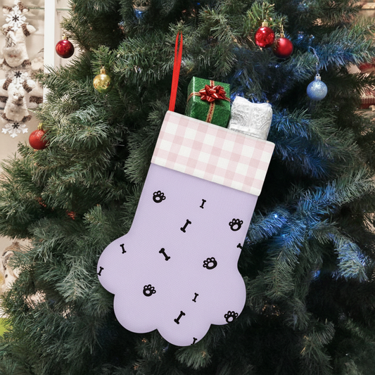 Pet Lovers Christmas Stocking - Paw Print Design
