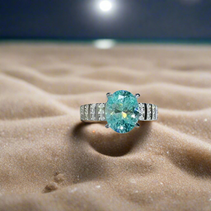 Celestia Grace™ – 2 Carat Platinum Plated Moissanite Ring
