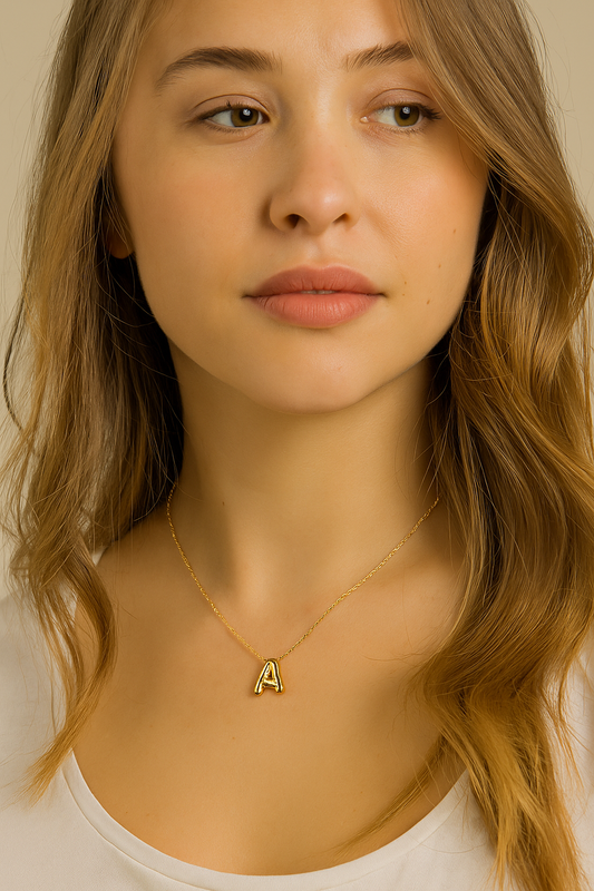 Bubble Initial Necklace