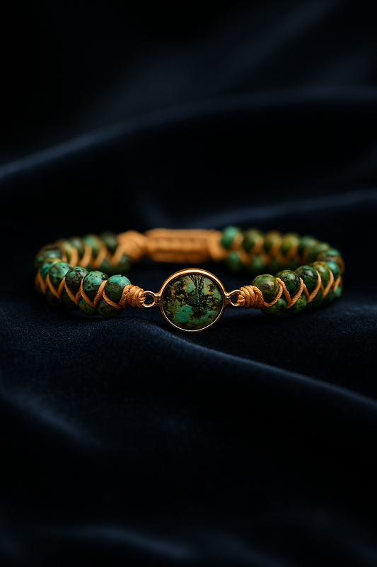 Handmade Beaded Copper Bracelet
