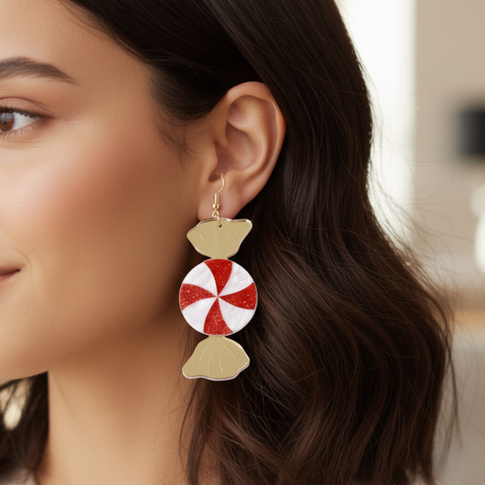 Christmas Candy Drop Earrings