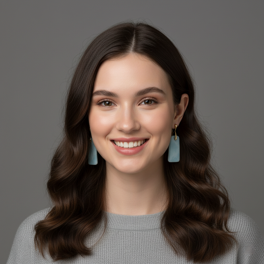 Natural Stone Geometric Shape Earrings