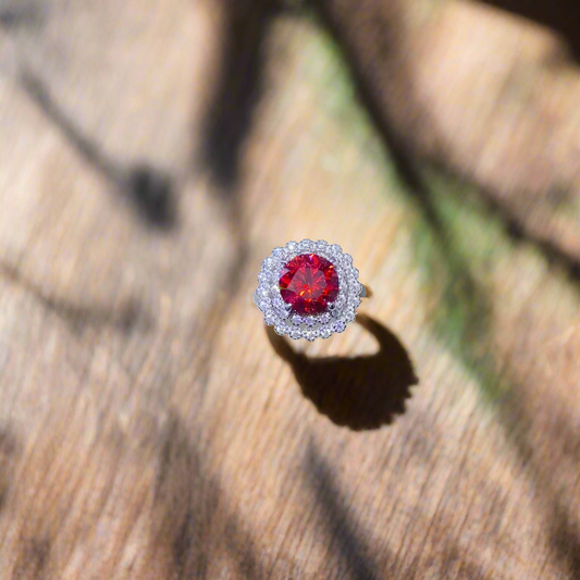 EternaGlow™ – 2-Carat Moissanite & Sterling Silver Elegance Ring