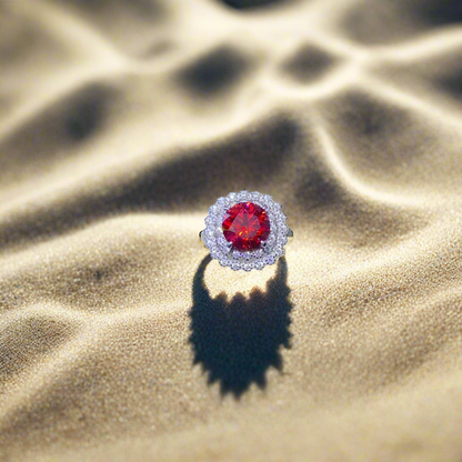 EternaGlow™ – 2-Carat Moissanite & Sterling Silver Elegance Ring