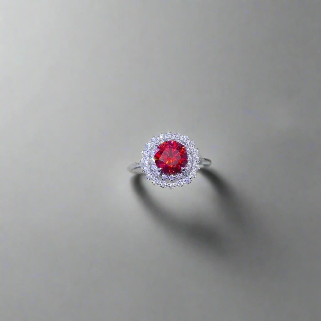 EternaGlow™ – 2-Carat Moissanite & Sterling Silver Elegance Ring