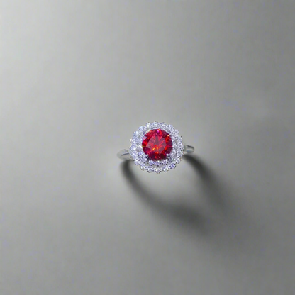EternaGlow™ – 2-Carat Moissanite & Sterling Silver Elegance Ring