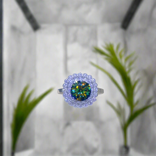 Lustre Royale™ – 2-Carat Moissanite Silver Ring
