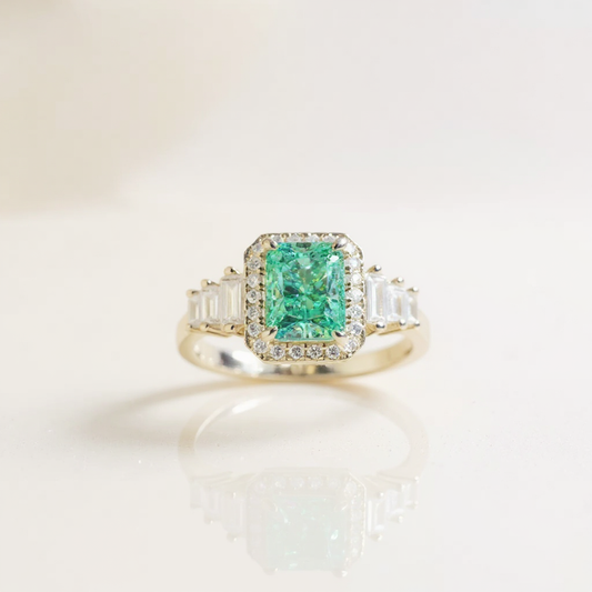 Platinum Moissanite Earrings
