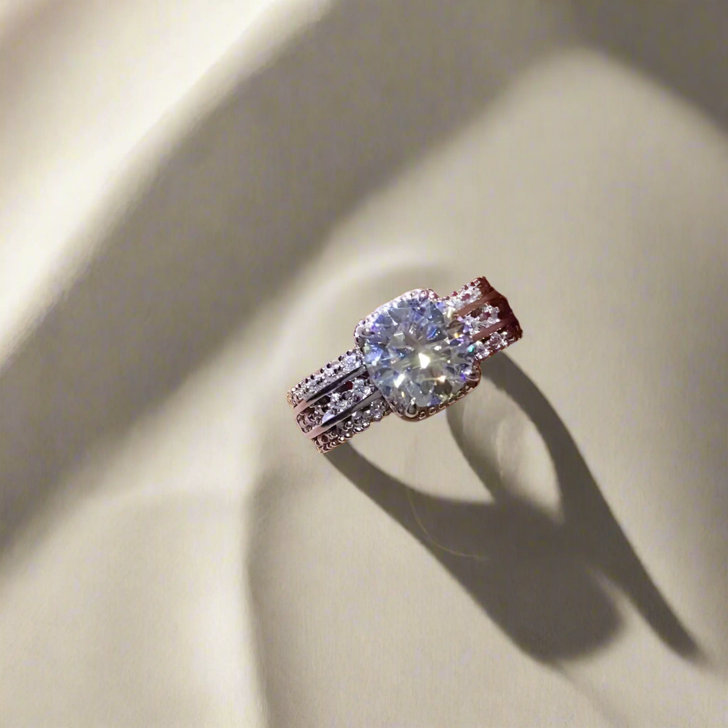 LustreVow™ – 2-Carat Moissanite & Sterling Silver Ring