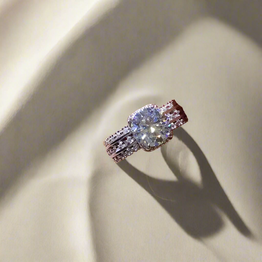 LustreVow™ – 2-Carat Moissanite & Sterling Silver Ring