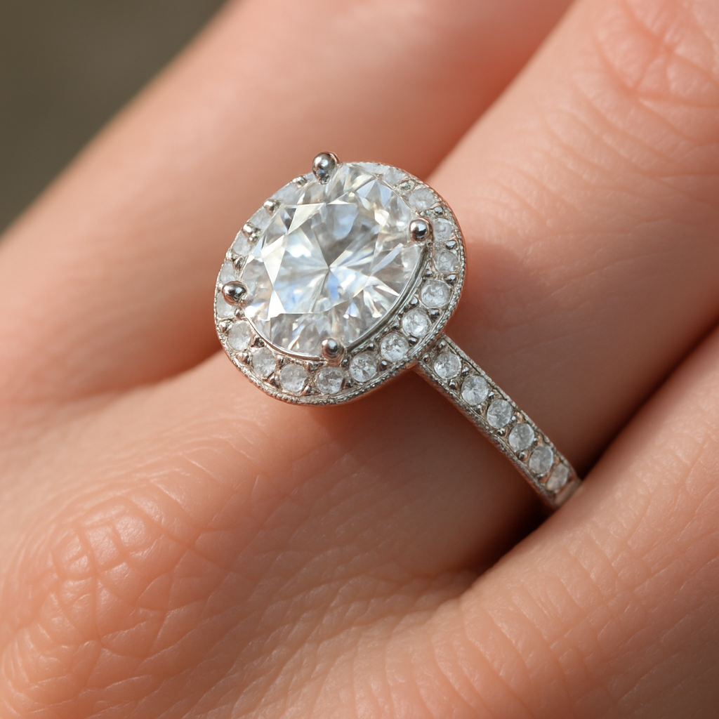 Radiance Platinum™ – 2-Carat Moissanite & Sterling Silver Ring