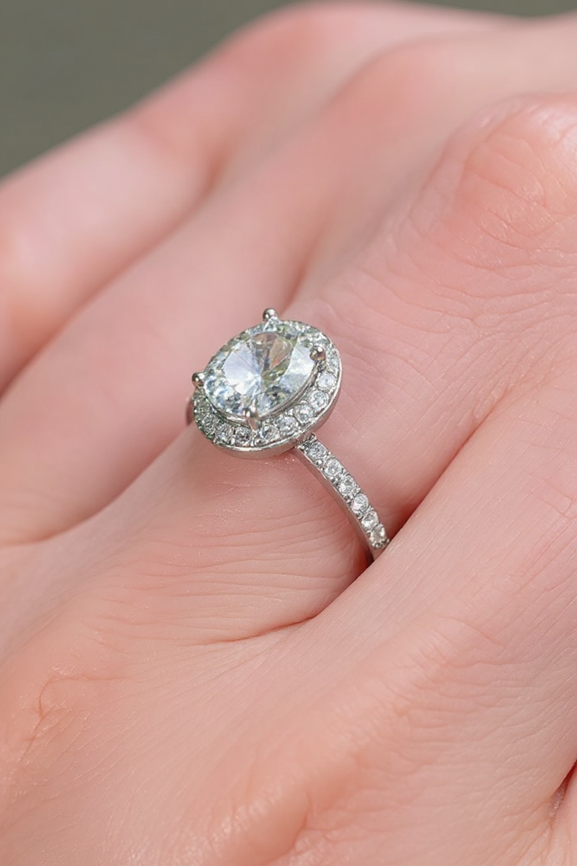 Radiance Platinum™ – 2-Carat Moissanite & Sterling Silver Ring